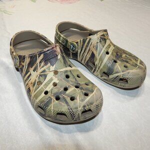 CROCS Camo Camouflage Print Classic Clog Shoes Junior Youth Size 3